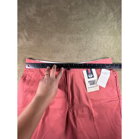 NWT Dockers Men's Perfect Shorts w/ Hidden Security Pocket, Pink Color Size: 36 - Picture 3 of 12